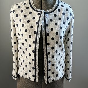 J Crew polka dot lady jacket blazer
